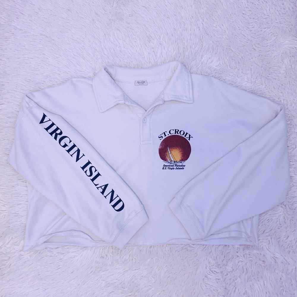 John Galt Virgin Islands Cropped Sweatshirt